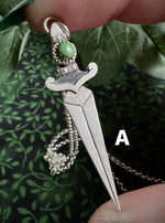 Green Dagger Necklace