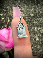 Silver Tombstone Charm