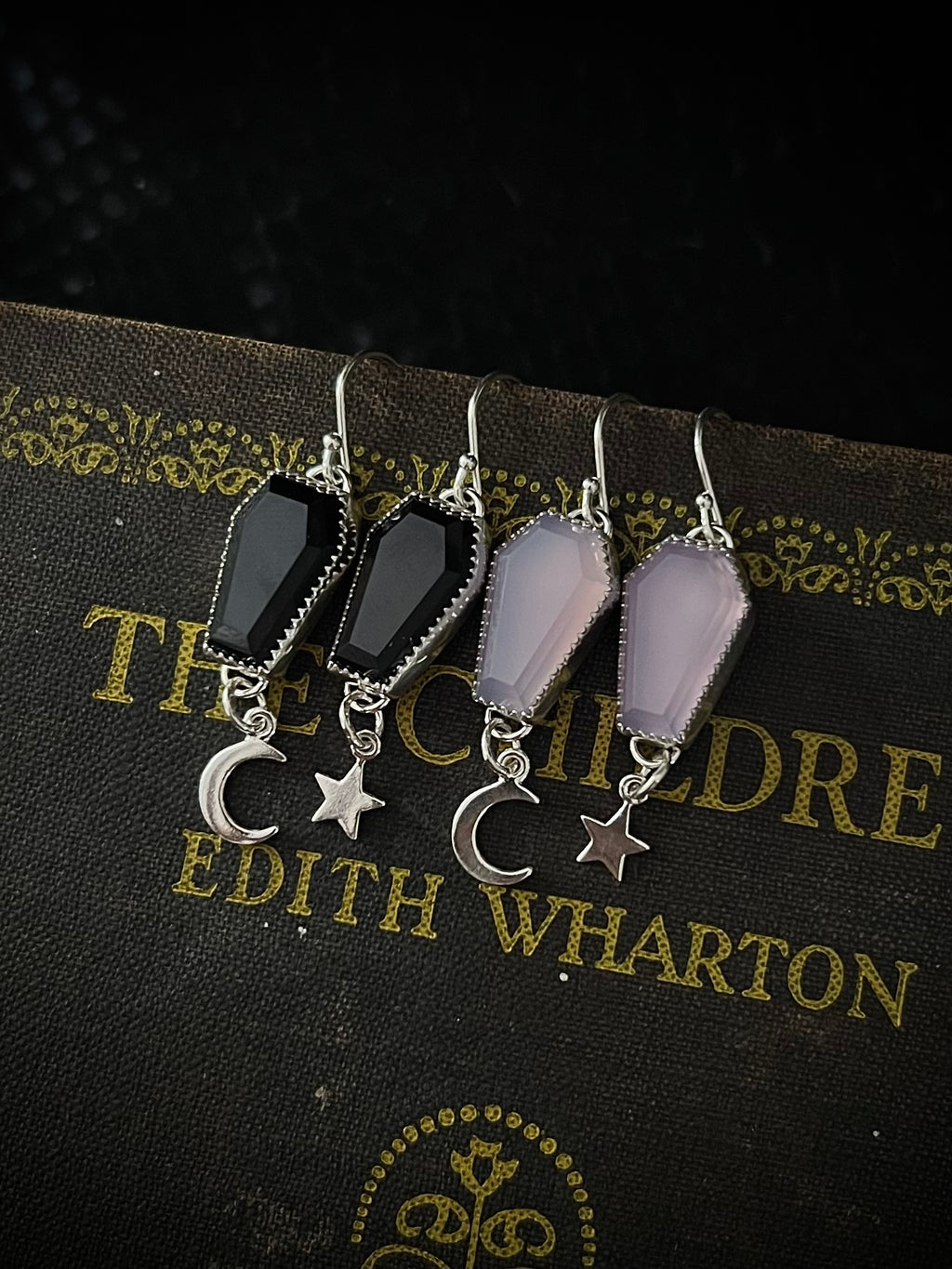 Night Sky Coffin Earrings