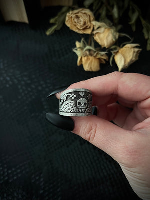 Winged Death Head Ring; MTO