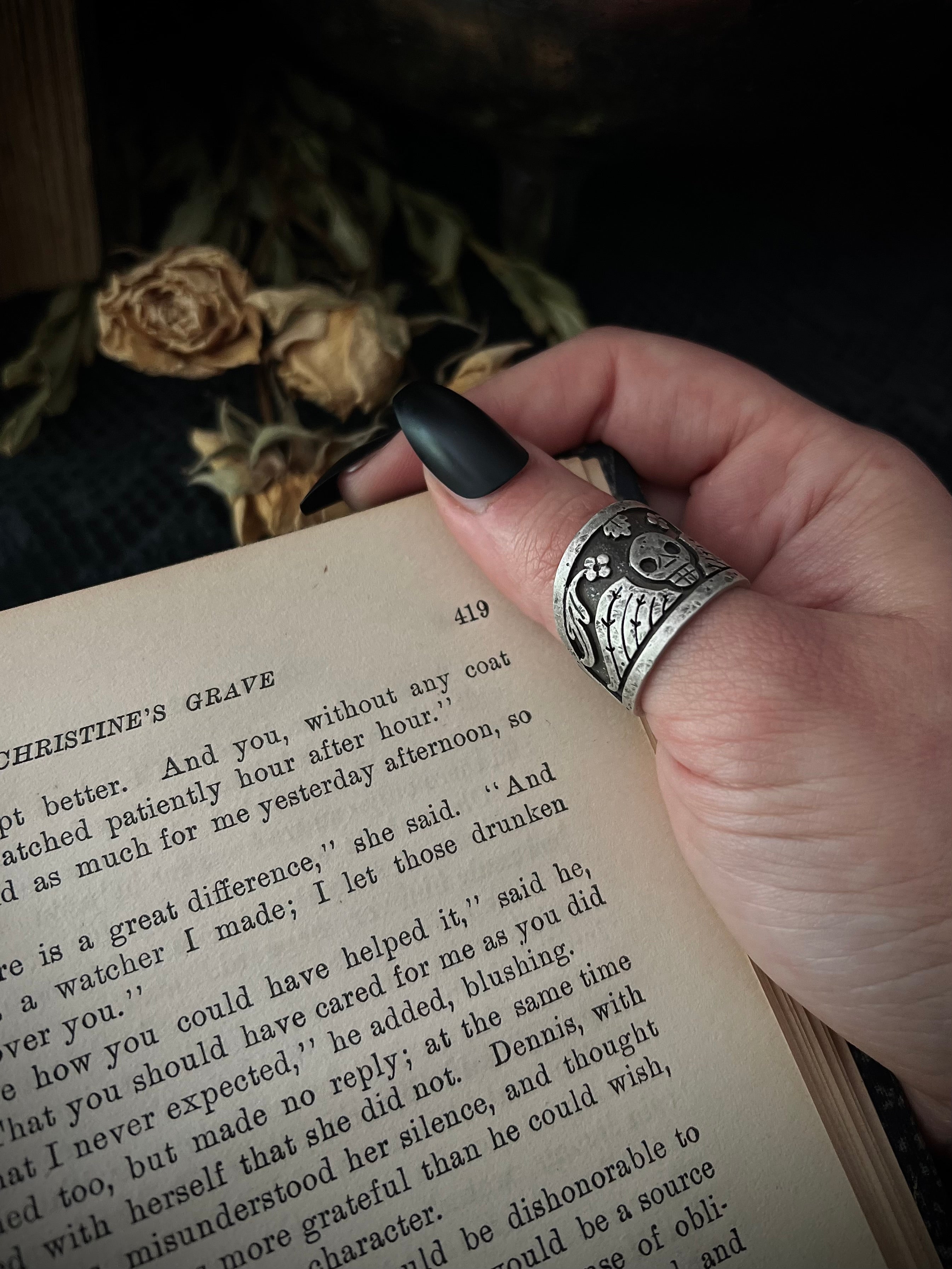 Winged Death Head Ring; MTO