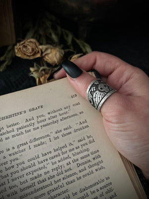 Winged Death Head Ring; MTO