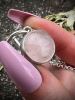 Rose Quartz Toggle Necklace
