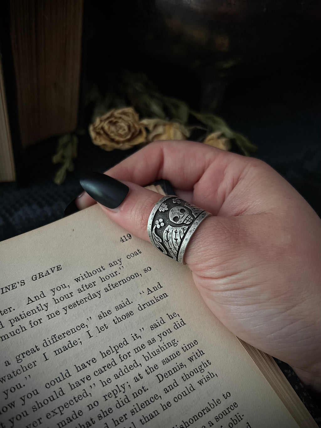 Winged Death Head Ring; MTO