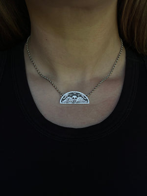 Winged Death Head Necklace