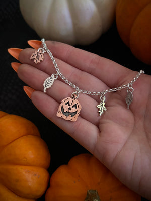 Leaf Bag Charm Necklace