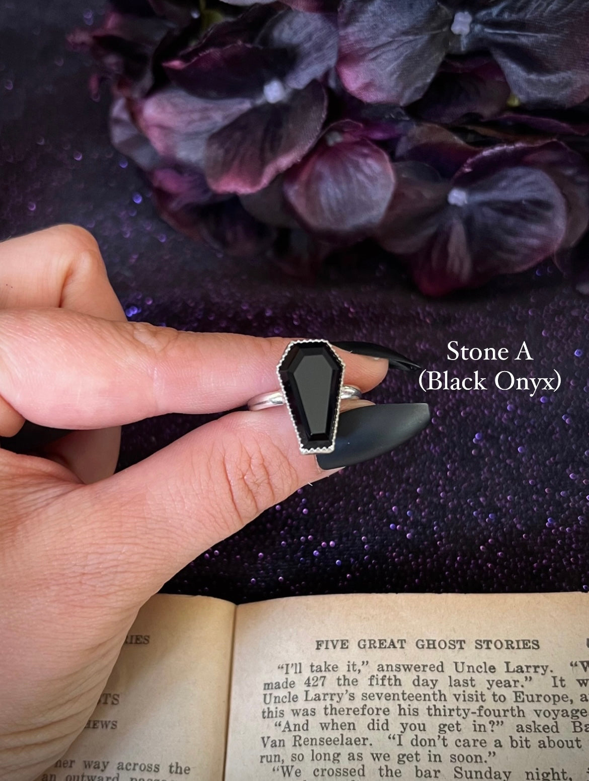 Coffin Gemstone Ring; MTO