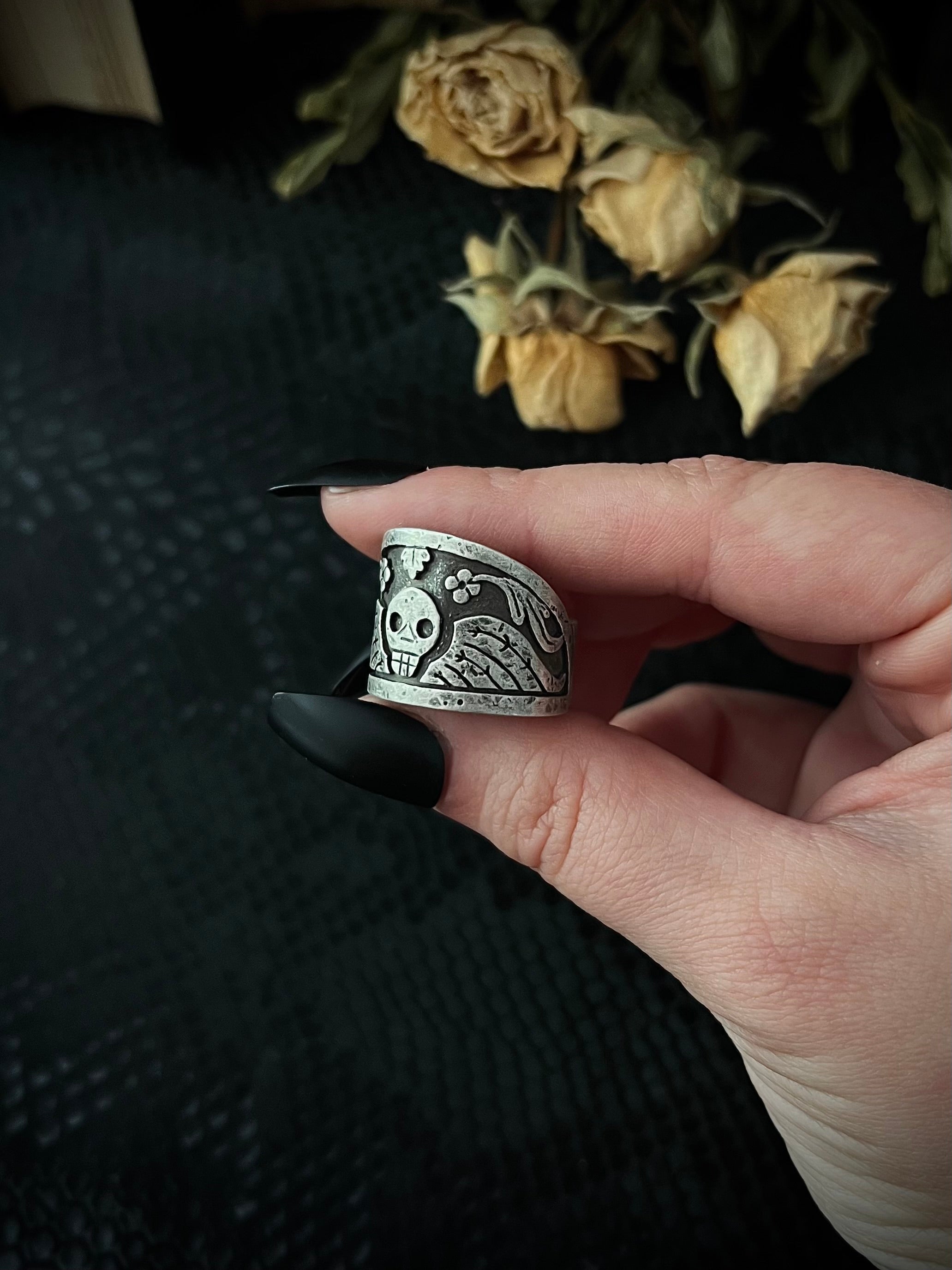 Winged Death Head Ring; MTO