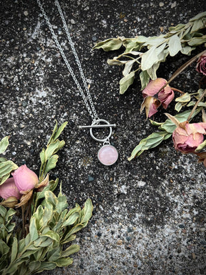 Rose Quartz Toggle Necklace