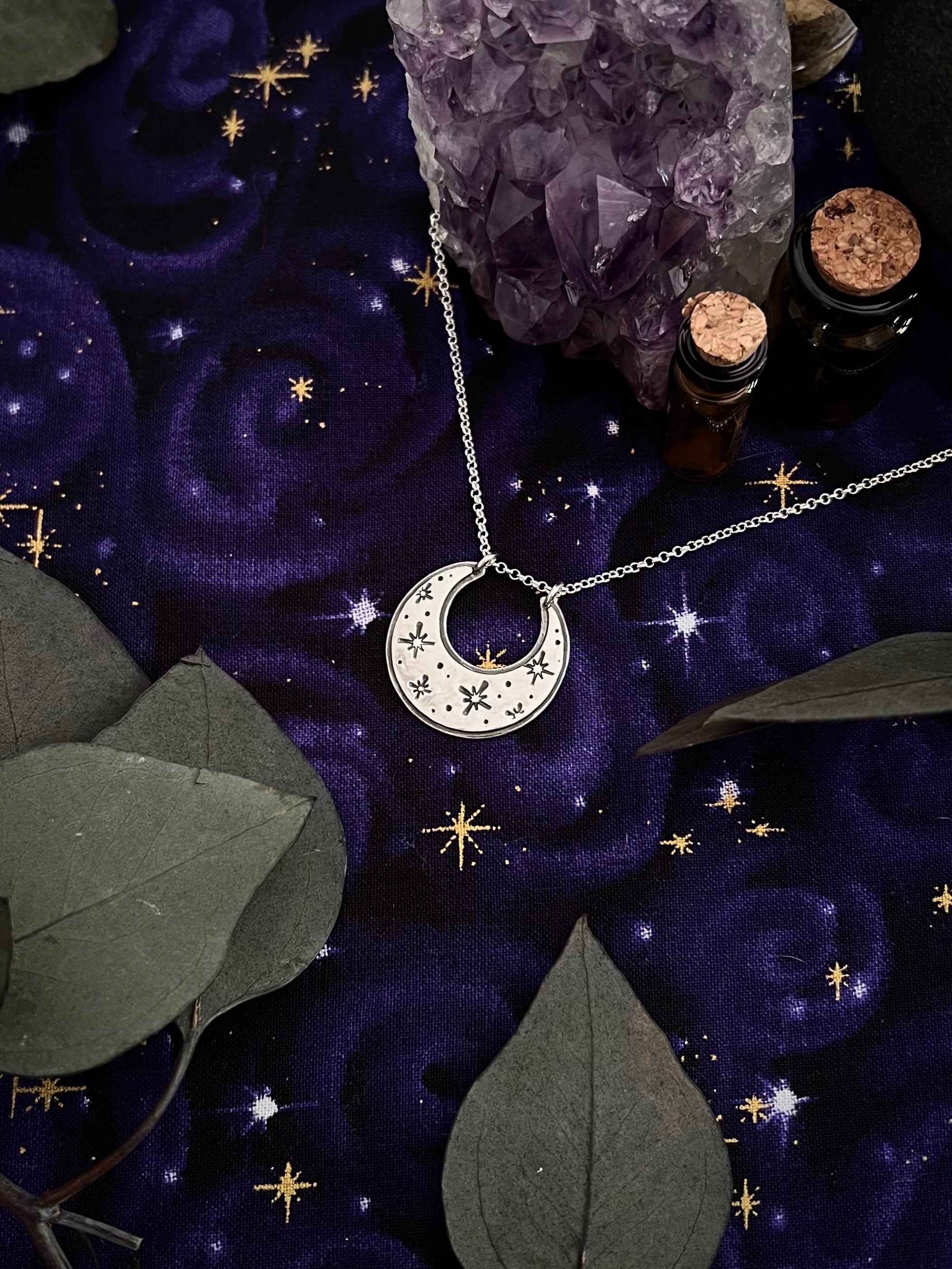 Moon Ring-Holder Necklace