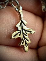 Leaf Bag Charm Necklace