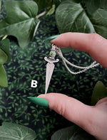 Green Dagger Necklace