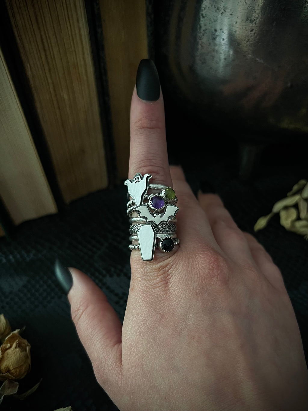 Build-Your-Own Spooky Stacker Ring Set; MTO