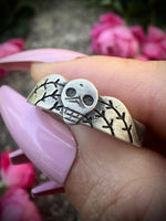 Mini Winged Death Head Ring; MTO
