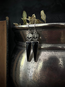 Black Skull Earrings