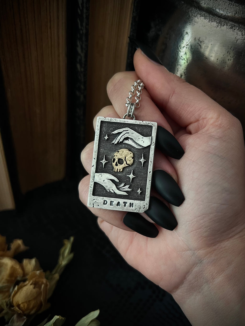 Death Tarot Card Necklace