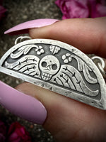 Winged Death Head Necklace; MTO
