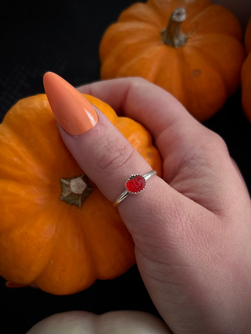 Petite Jack O'Lantern Ring; MTO