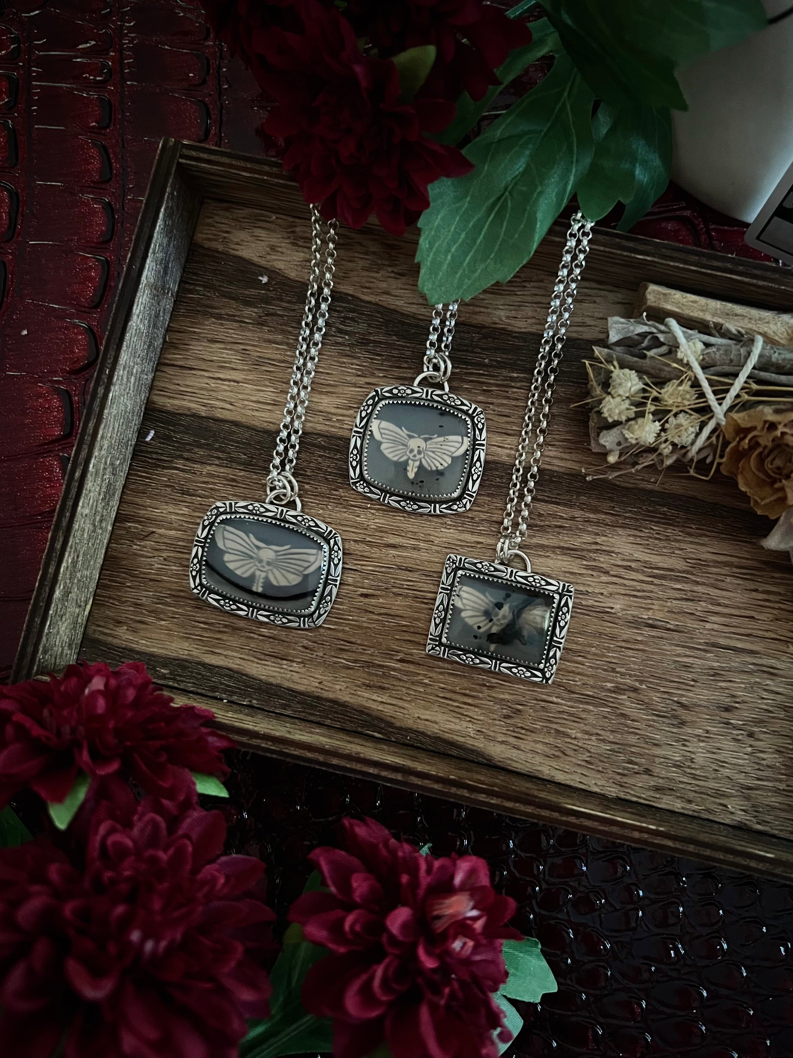 Framed Moth Necklace