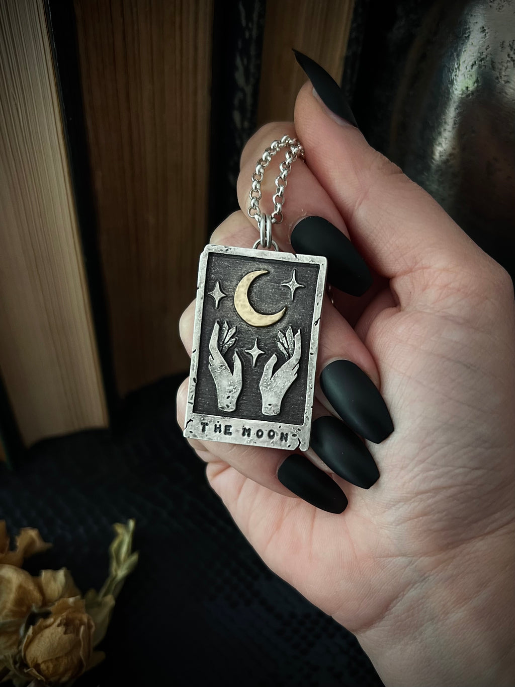 The Moon Tarot Card Necklace