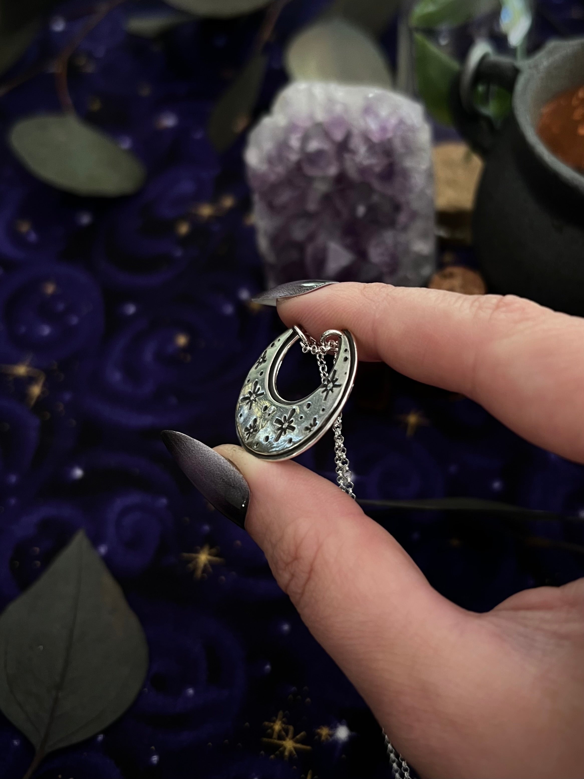 Moon Ring-Holder Necklace