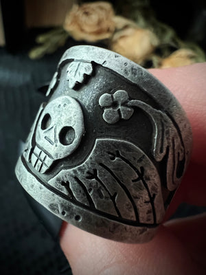 Winged Death Head Ring; MTO