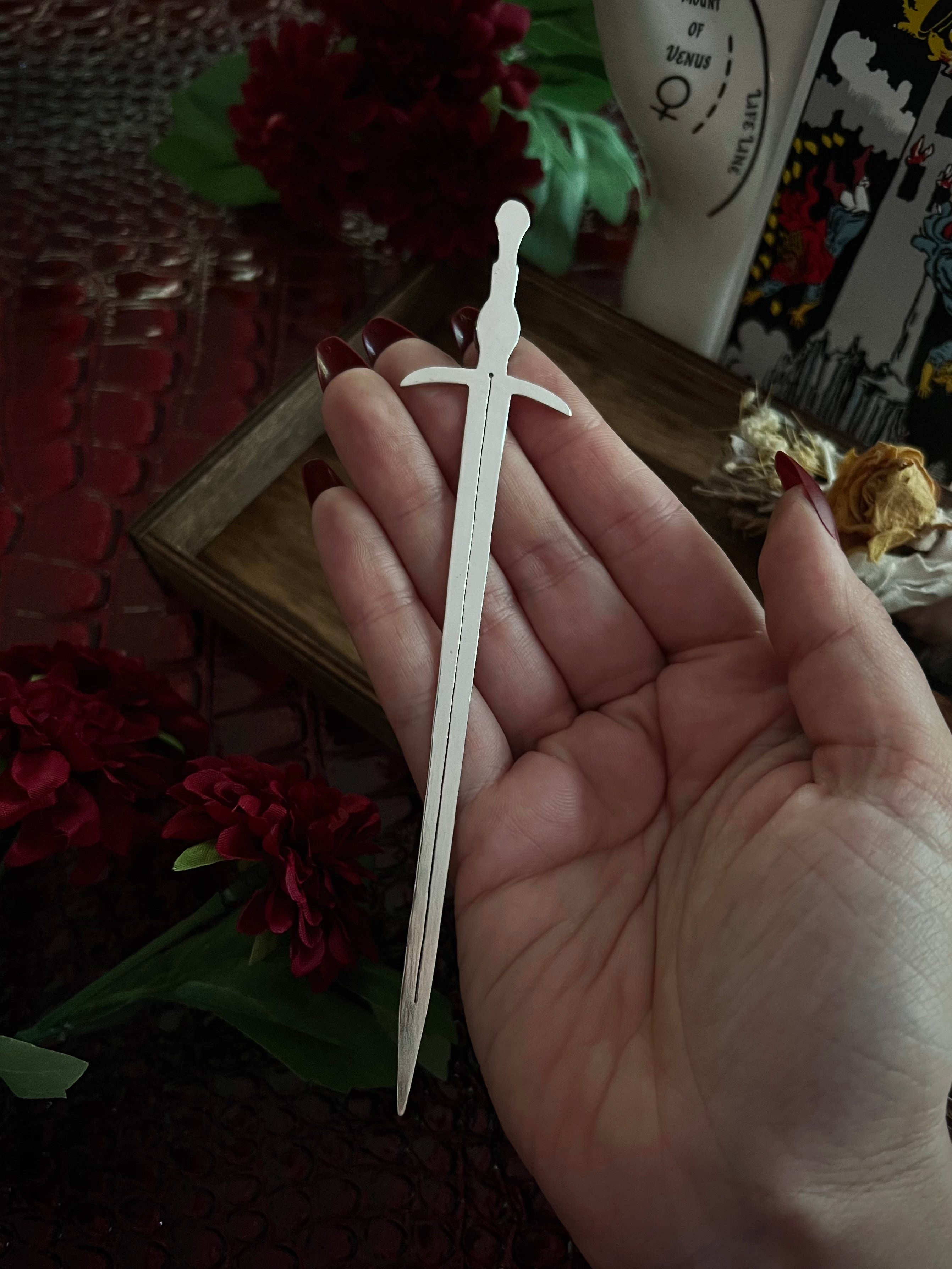 Purple Amethyst Book Sword