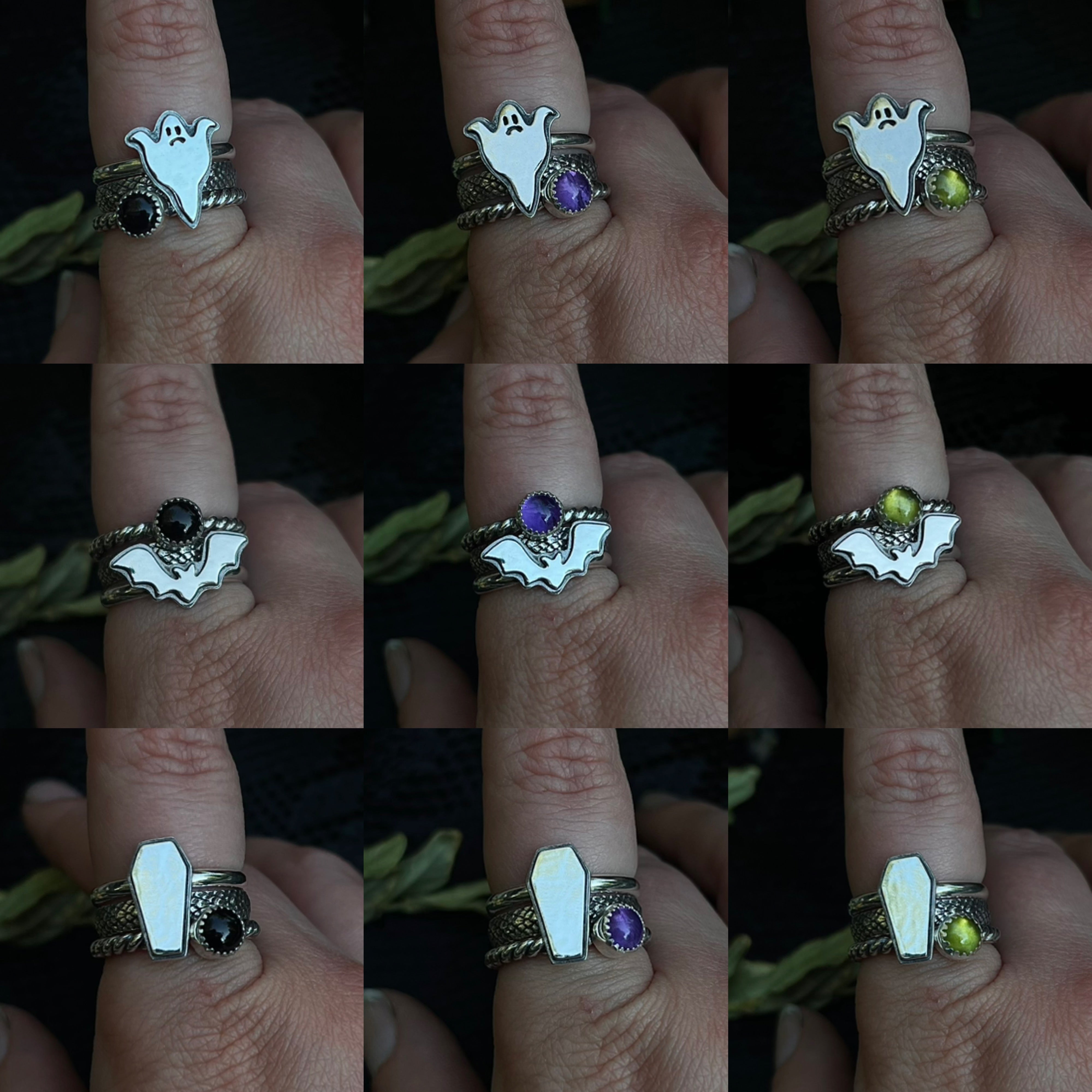 Build-Your-Own Spooky Stacker Ring Set; MTO