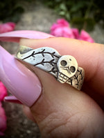 Mini Winged Death Head Ring; MTO