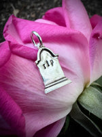Silver Tombstone Charm