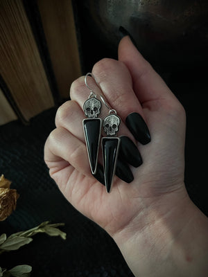 Black Skull Earrings