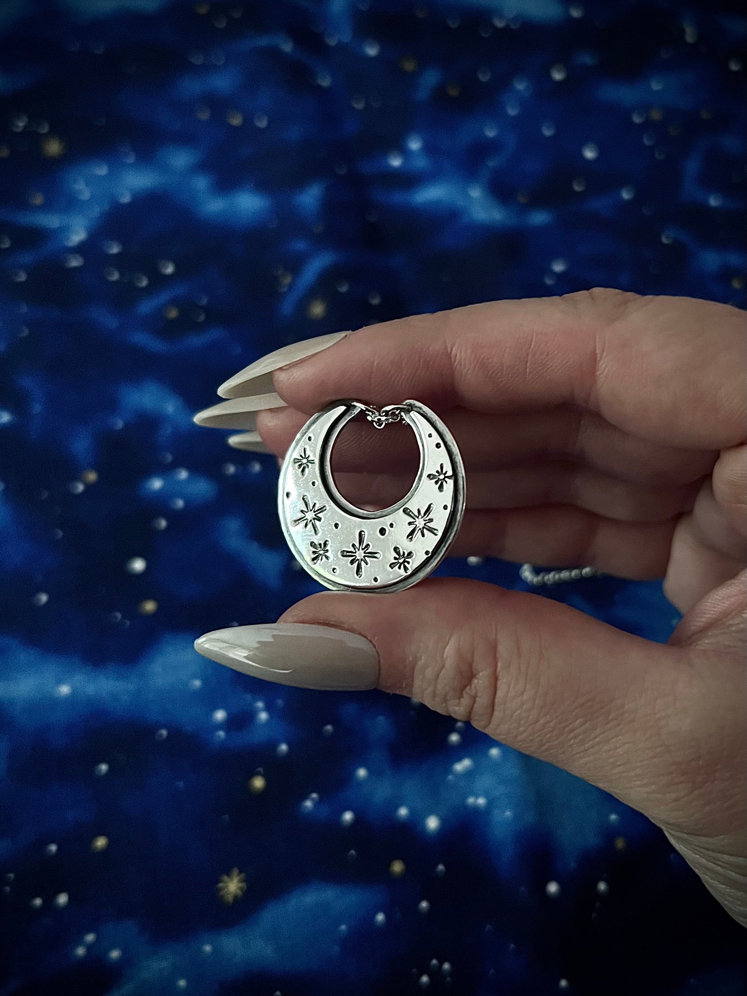 Moon Ring-Holder Necklace