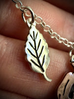 Leaf Bag Charm Necklace