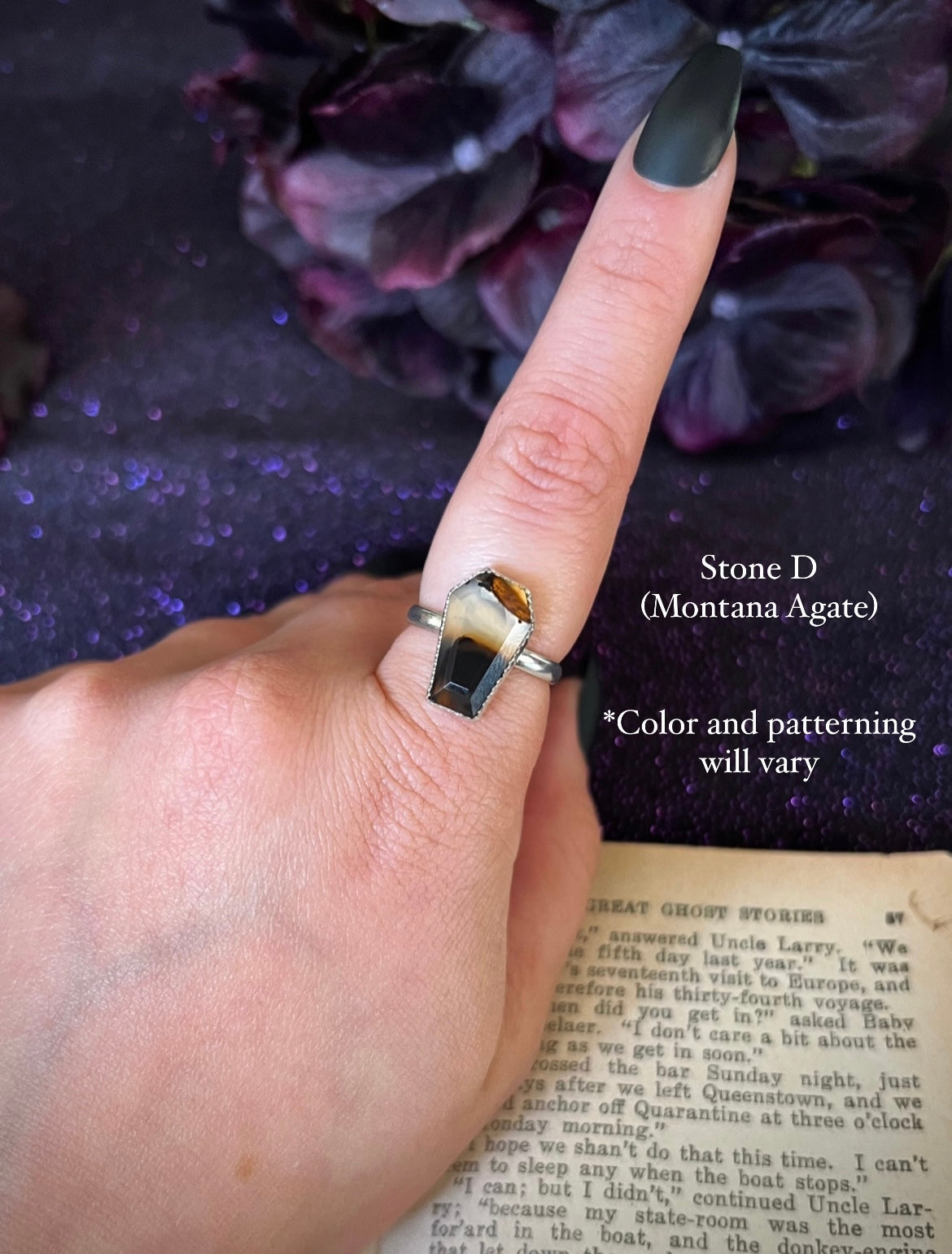 Coffin Gemstone Ring; MTO