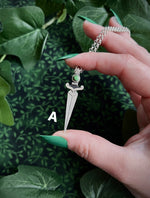 Green Dagger Necklace