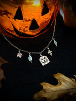 Leaf Bag Charm Necklace