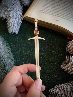 Hessonite Garnet Book Sword