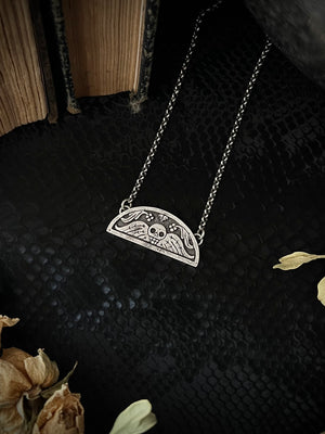 Winged Death Head Necklace