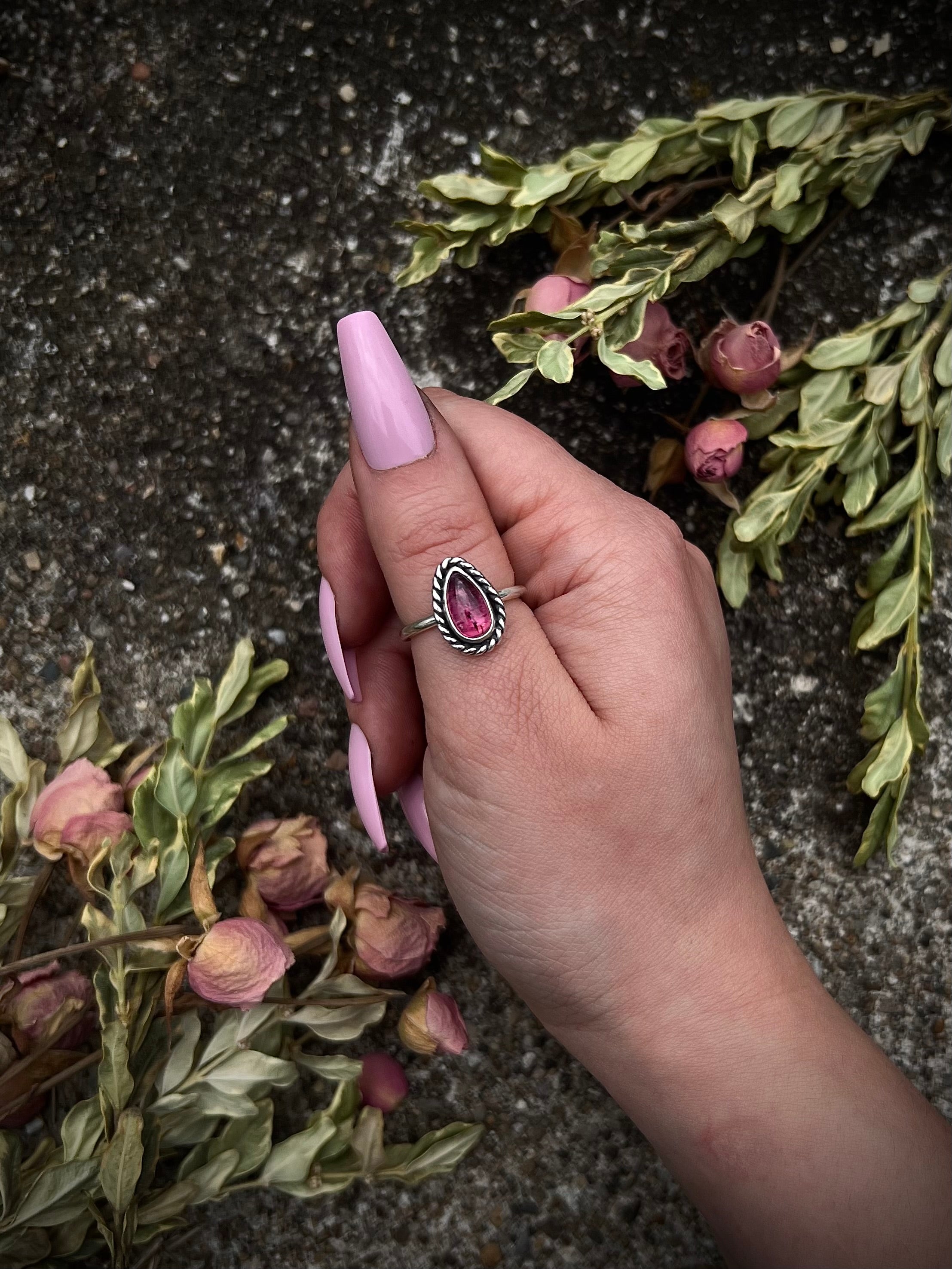 Pink Tourmaline Ring; MTO