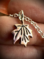 Leaf Bag Charm Necklace