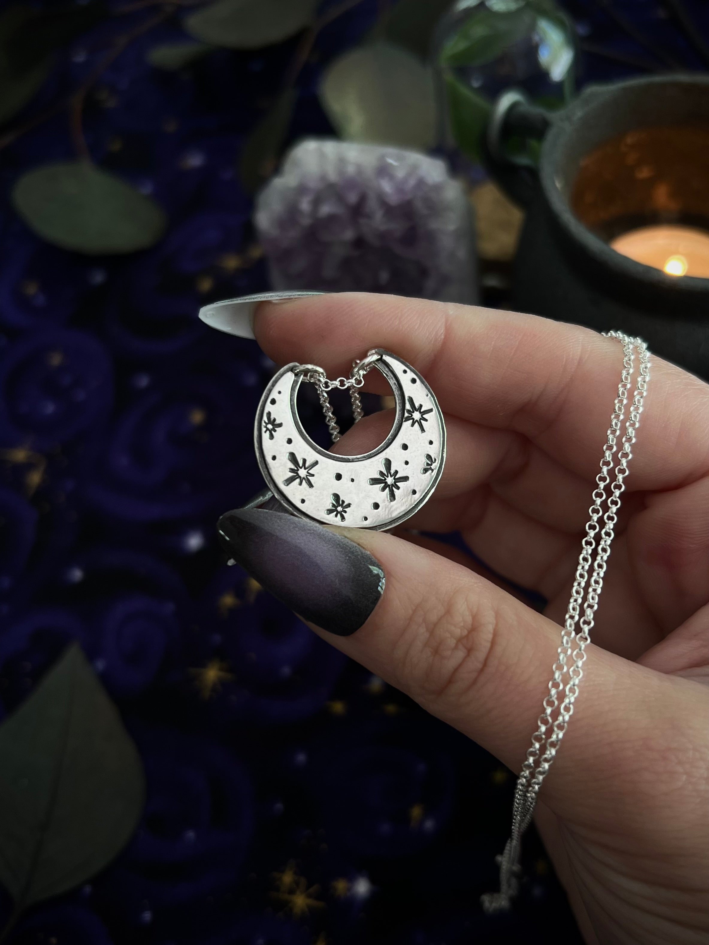 Moon Ring-Holder Necklace