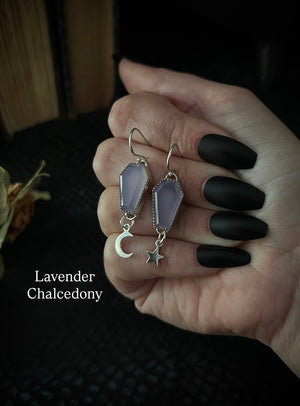 Night Sky Coffin Earrings