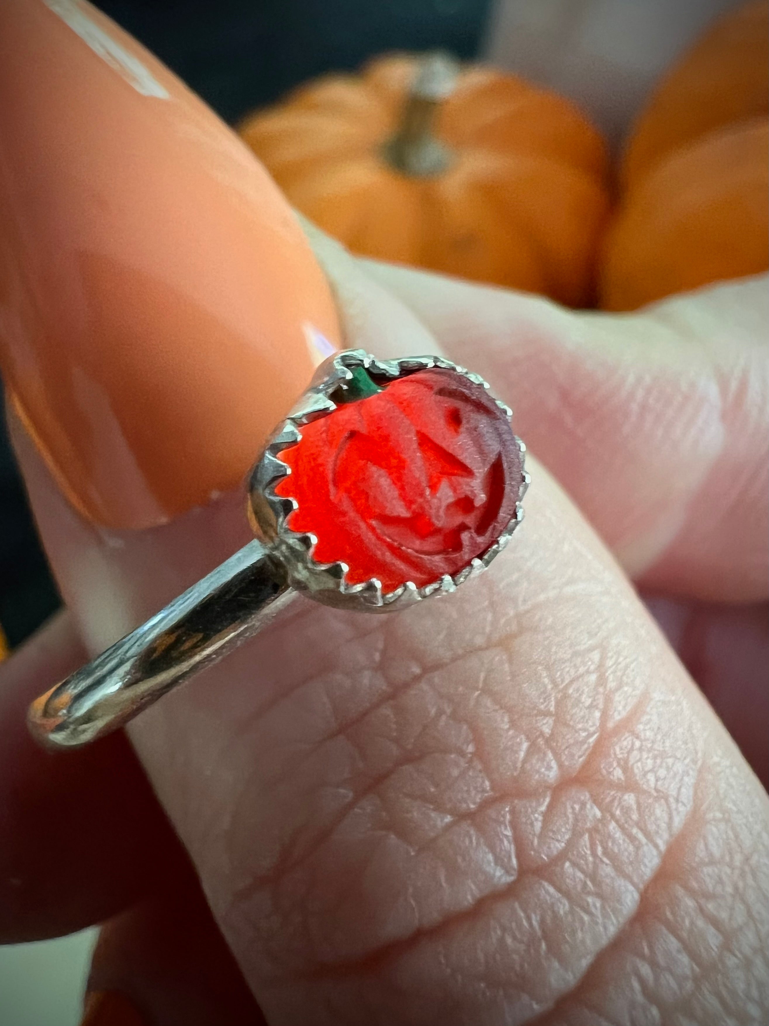 Petite Jack O'Lantern Ring; MTO