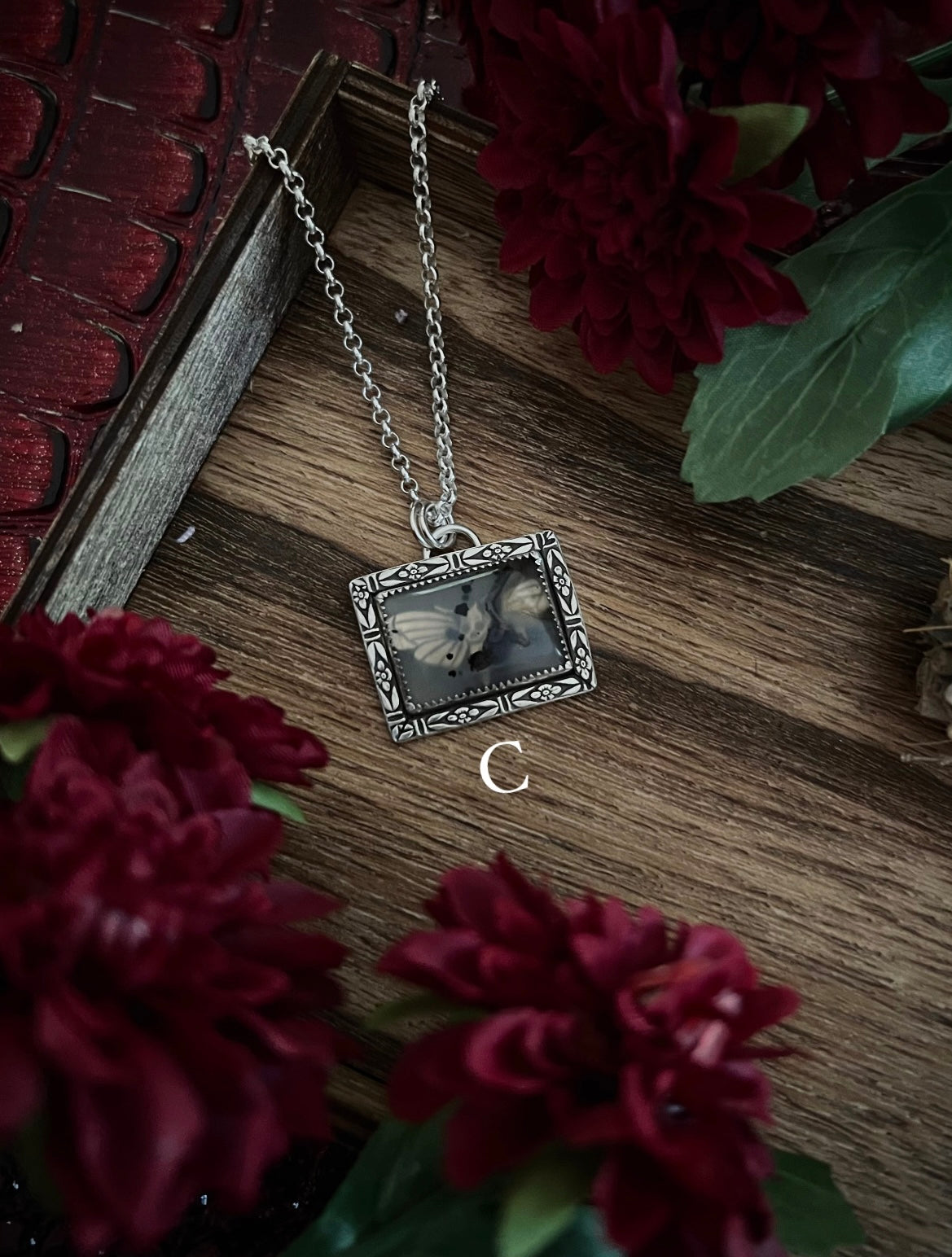 Framed Moth Necklace