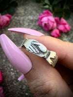 Clasped Hands Ring; MTO