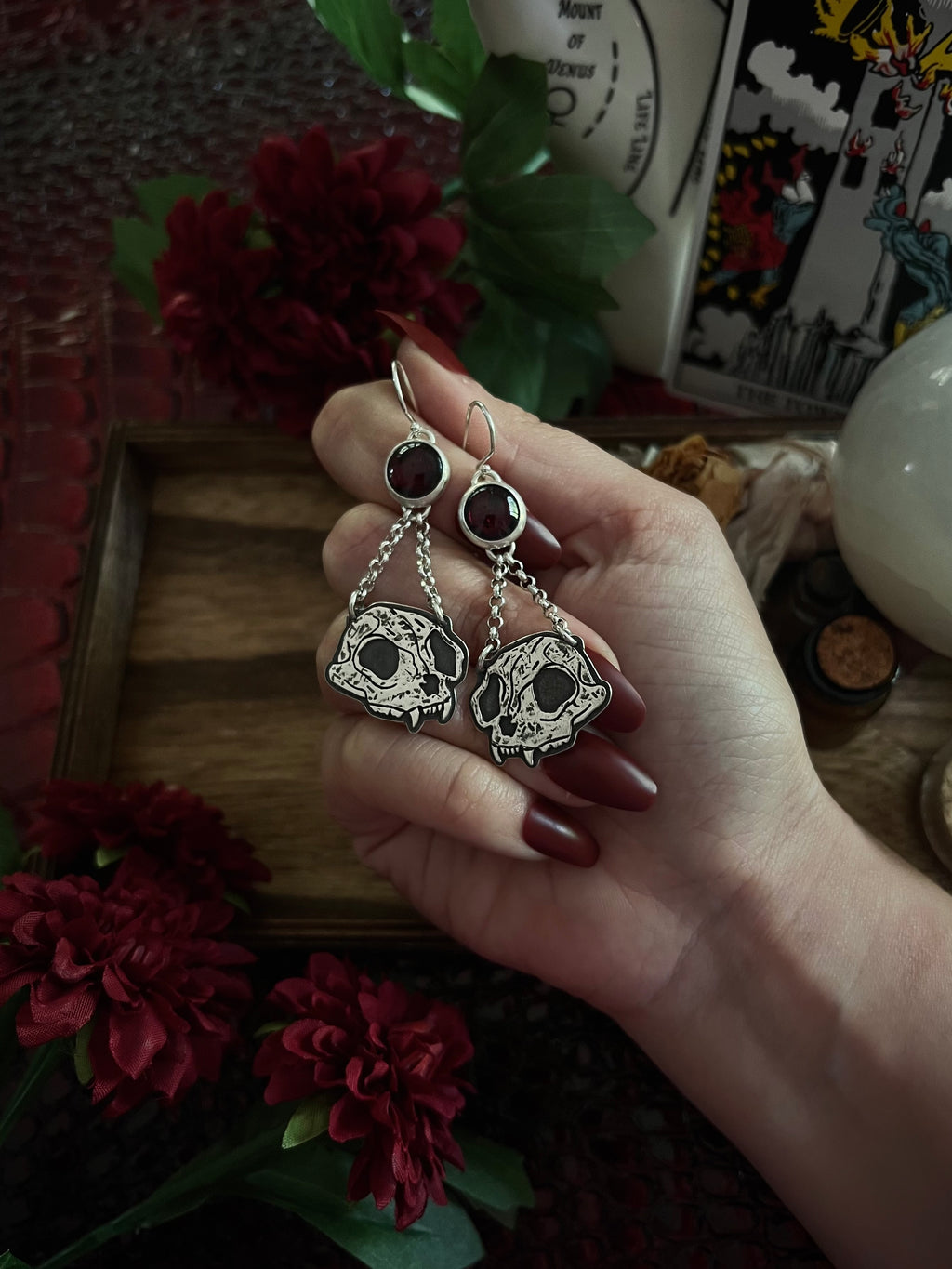 Cat Skull Earrings