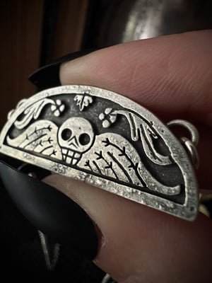 Winged Death Head Necklace